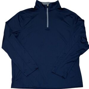 Men's Rorie Whelan Golf Performance Quarter Zip Navy Blue Size Large
